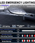 LED emergency lighting features of Portable Tire Inflator Fits Gmc Hummer EV SUT 150 Psi Digital Air Compressor shown in dark.