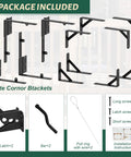 Beefy Heavy Duty Anti Sag Gate Kit With Gate Latch 120 Pound Capacity Twin Pack Triangular Steel Frame Bracket Set components