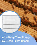 Durable Metal Queen Excluder for 8 Frame Beehives 2 Pack Beekeeping Equipment with bees and wooden frames