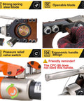 Heavy Duty Hydraulic Cable Cutter For Copper And Aluminum Up To 95mm, Handheld Electric Wire Cutting Tool For Armored Cables with spring steel blade