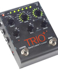 Trio Plus Band Creator Looper Pedal with FS3X Footswitch, displaying knobs for tempo, genre, and style controls.