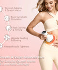 Premium Lymphatic Drainage Massager For Body Shaping With Microcurrent, Vibration, Light And Heat Therapies on abdomen