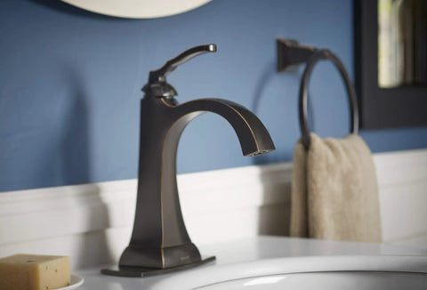 Ridgeport Single Control Lav Faucet In Oil Rubbed Bronze Finish For Bathroom Sink No Fuss One Handle Operation Durable Brass Construction