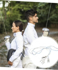 Women's Foil Fencing Body Cord And Mask Connector Cable Must Have Durable Fencing Wire Clip Game Ready Epee Gear in outdoor setting