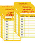15 Pack Self Adhesive Monthly Inspection Stickers Waterproof 3 By 5 Inches Fire Extinguisher Maintenance Labels And Tags