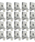 Set of 20 Heavy Duty Stainless Steel Shelf Bracket Clips, Nickel Plated Iron Pegs for Cabinets and Glass Shelves