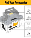 20V Cordless Wet Dry Shop Vacuum Cleaner, 2.6 Gallon Capacity, Bare Tool With No Battery And Charger, accessory diagram