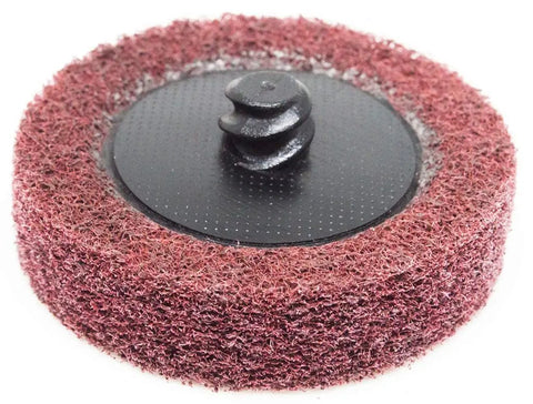 2 Inch Quick Change Sanding Discs Set Aluminum Oxide Surface Prep Wheels For Drill And Die Grinder Polishing Deburring Blending Paint Stripping Removal Maroon Fine Grit 10 Pack