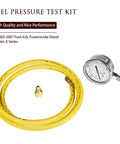 Fuel pressure test kit with yellow hose and gauge for Ford 2003–2007 6.0L Powerstroke Diesel.
