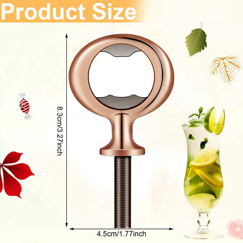 7 Piece Bulk Metal Bottle Opener Inserts And Blanks For Wood Turning DIY Craft Projects Solid Bronze threaded beer opener size 8.3cm x 4.5cm.