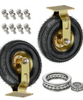 Beefed Up Heavy Duty Caster Wheels For Carts And Workbenches Top Plate Swivel And Fixed Casters With Quiet Rolling And Shock Absorption