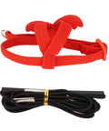 Lightweight Bird Harness Leash For Small To Medium Birds With Anti Bite Safety, adjustable red harness and leash set