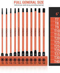 Six Inch Long Torx Bit Set T7 To T40 Magnetic Security Tamper Proof Star Bits with orange protective case