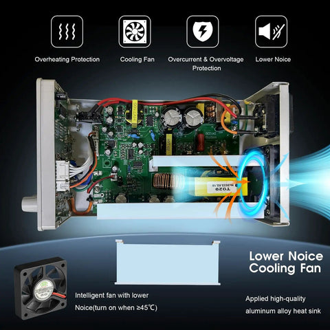 Adjustable DC Power Supply 0 To 30V 0 To 10A With Encoder Knob with cooling fan and overheat protection features image