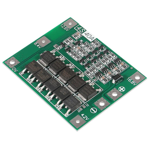 Hella Solid Heavy Duty 4S 40A 16.8V 18650 Lithium Battery Protection Bms Module With Plug And Play Smart Auto Balance Charging Circuit Board
