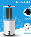 Silver Infused Water Filter Replacement For Berkey BB9-2 Black Carbon Block System Compatible With Gravity Countertop Purification Elements Pack Of 4 High Precision Filtration Removes Chlorine Up To Ninety-Nine Percent in open water filter setup showing components