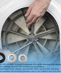 Hand installing Hardcore Washer Tub Bearings And Seal Kit For Samsung WF Series onto washer drum for smooth operation.
