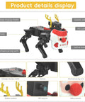 Dope Robotic Dog Kit for Teens and Adults Voice and App Control Programmable Open Source Coding STEM DIY Project ESP32 Bionic Quadroped With 12 DOF Servos and 1 DOF Camera Realistic Movements and Easy Learning, black quadruped robot with camera and antlers