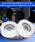 4Pc 625zz Ball Bearing Set, 5X25X9mm Nylon Roller Idler Wheels, Double Shielded To Keep It Quiet, White Pom Pulleys crafted for furniture.