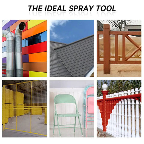 Various metal and wooden surfaces coated by Portable Powder Coating System Paint Gun With Foot Switch PC03 5 Electrostatic Kit Red 110V CE