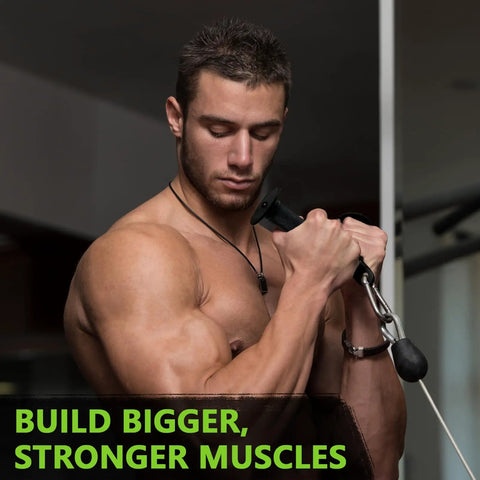 Man using tricep rope from All In One Gym Cable Attachments Set With Tricep Rope Double D Row Handle V Bar Rotating Straight Bar And 2 Stainless Steel Carabiners For Home Gym Strength Training