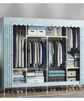 Ditch The Clutter Fast With This Mega Spacious Portable Wardrobe Closet And Large Capacity Storage Organizer with clothes and shelves.