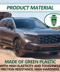 Heavy Duty Nylon Door Trim Panel Fasteners 30 Pack Solid Retainer Clips made of green plastic, designed for Honda and Acura vehicles.