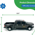 Yellowstone John Dutton Ram 3500 1:20 Scale Collectible Truck Replica For Fans Realistic Die Cast Dually Showpiece side view dimensions