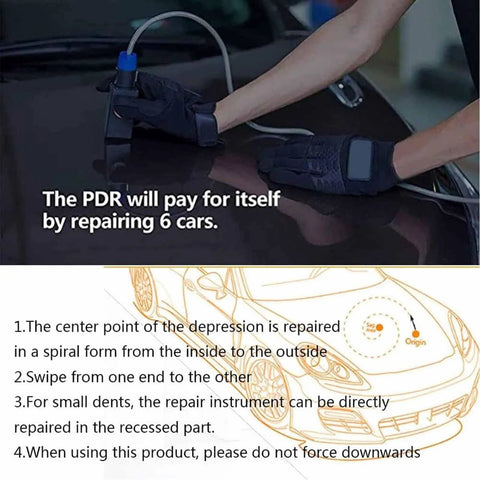 Digital Display Dent Repair Machine With Adjustable Power And Timer Pro Grade DIY Ready 1000W Hot Box in use on car hood