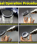 Seal operation procedure for using 1250 Pcs Clear PVC Heat Shrink Bands on jars with heat gun techniques.