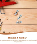 Grab These 25 Sets Of Silver Rivet Nut Inserts Made From Durable Galvanized Carbon Steel To Fix Stripped Threads And Seal Holes Like A Pro Without Hassle, showing rivet nuts on wood.