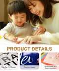 Mother and child using Light Blue Adhesive Vinyl Sheets Bundle 10 Pcs 12 By 12 Self Adhesive Matte Metallic Vinyl for crafting.