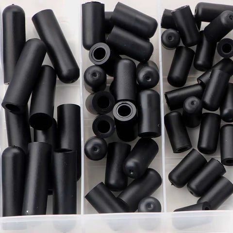 80 Piece Silicone Vacuum Cap Set For Carburetor Manifold And Automotive Lines Hose End Plugs Assortment Kit in plastic case