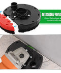 Dust Shroud For Angle Grinder 4.5 To 5 Inch With 360 Degree Detachable Connector Universal Fit Includes 2 Pack 5 Inch Diamond Cup Wheels Keeps Dust Down On Concrete Cement Marble Granite Surfaces
