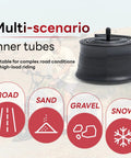 Self Sealing And Self Healing 20x4.0-4.5 Fat Bike Inner Tube With AV32mm Schrader Valve for multi-scenario cycling.