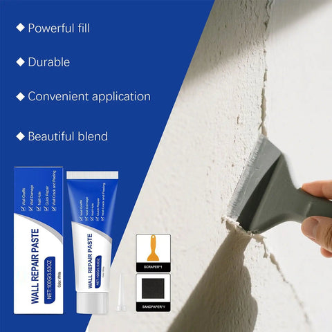 DIY Wall Repair Paste Kit 100g Waterproof Drywall Filler With Scraper And Sandpaper Quick Dry Putty for mending cracks