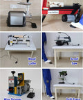 Heavy Duty 10 Foot Momentary Foot Switch Pedal Controller with 3 Prong Piggyback Plug for Power Tools in workshop setup.