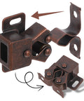 Durable Dual Roller Cabinet Door Ball Catch Latch for Closet and Wardrobe Doors, easy operation, iron hardware, close-up view.