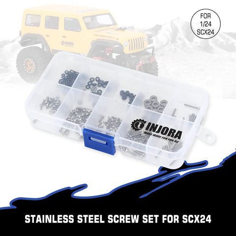 Heavy Duty Stainless Steel Screw Set With Handy Storage Box For 1 24 Axial SCX24 RC Car Upgrades Durable HSS Hardware