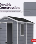 4x6 Resin Outdoor Storage Shed Kit Built Tough For Patio Furniture Garden Tools Bikes Beach Chairs And Lawn Mowers