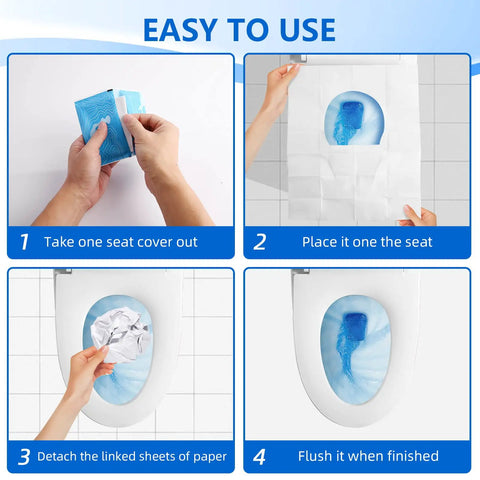 Top Shelf Travel Toilet Seat Covers 60 Pack Flushable Biodegradable Disposables For Road Trips Camping Flights And Public Restrooms Universal Fit Hygiene Must Have Real Deal Gear