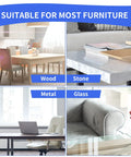 Clear Baby Proofing Corner Shields For Cozy Home Spaces Comes With Eight Rock Solid Transparent Table Edge Bumpers on various furniture materials.