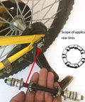 Installation of crank bearing for bicycle crank with five sixteenths inch ball size on rear tire of beach cruiser bike