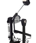 Single Bass Drum Pedal With Radius Rod Base Bearing Spring Rocker Assembly Delta Ball Bearing Hinge Dual Adjustable Toe Clamp And Three Drive Systems Including Accelerator Cam And Turbo Cam For Pro Drummers, chain drive view