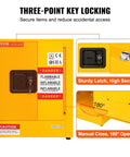 Flammable Storage Cabinet Galvanized Steel With Double Wall Construction 17 By 17 By 18 Inches Adjustable Shelves
