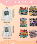 Six Pack Funny Sarcastic Quote Iron On Transfers For DIY Clothing And Accessories Waterproof Heat Press Patches Display