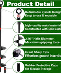 Heavy Duty Ground Anchors 18 Inch 4 Pack Screw In Earth Anchors product details with detachable eyelets and helix diameter features