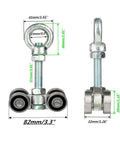 Four Wheel Unistrut Trolley Rollers Heavy Duty 650 Pound Capacity With M12 Bolt And Lifting Eye Nut Hidden In Groove Fits One And Five Eighths Inches Wide Strut Channels Durable Steel Construction For Long Lasting Use