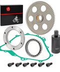Flywheel Puller And Starter Clutch Kit With Idler Gear, One Way Bearing, And Gasket For Yamaha Grizzly Kodiak 400 450 And Wolverine 450 ATV