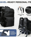 40L Vacuum Compression Travel Backpack With Air Pump For Camping And Hiking, Airtight Moisture Dust Proof Storage